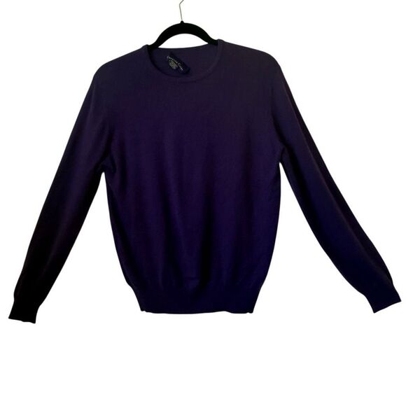 Charter Club Purple Crew Neck Cashmere Sweater Sz M Classic, Cozy - Picture 1 of 10